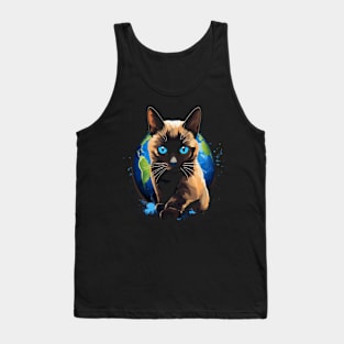 Siamese Cat Earth Day Tank Top